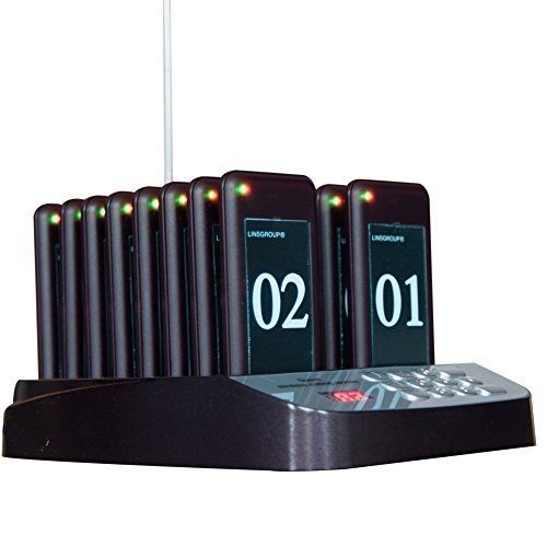 Chivasing Wireless Queue Call Pagers 16PCS Waiting Pager System With Keypad Call