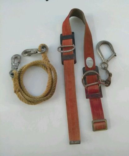 Rose mfg co lineman safety climbing belt lineman’s belt with for sale
