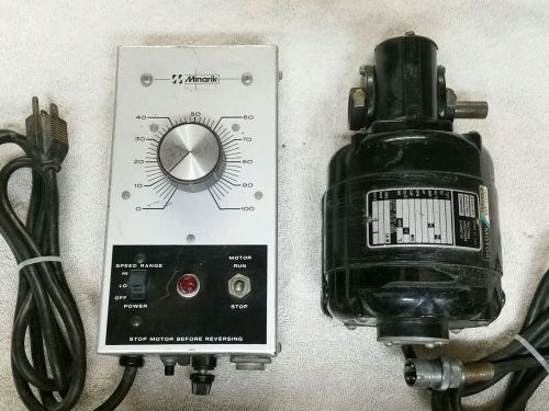 Bodine gear motor w/ minarik speed controller for sale