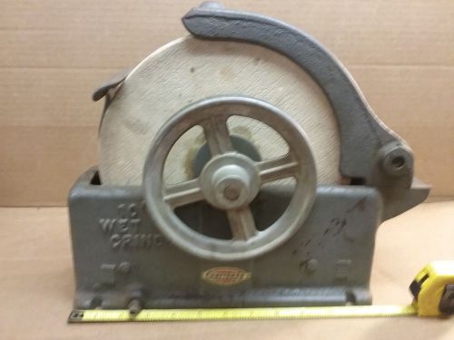 Antique Vintage Craftsman 10&#034; Wet Grinder Bench Mount Cast Iron Belt Driven