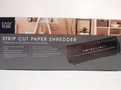 New Document Shredder Easy Home Compact Strip Cut Paper Shredder - Glossy Black