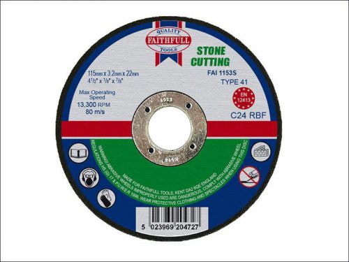 Faithfull - Cut Off Disc for Stone 115 x 3.2 x 22mm
