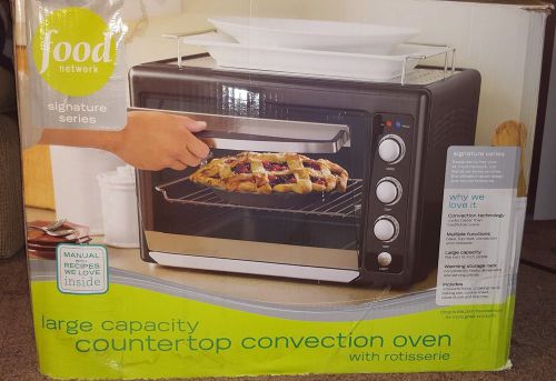 Food Network Large Capacity Convection Oven with Rotisserie 1700W Black  **NR**