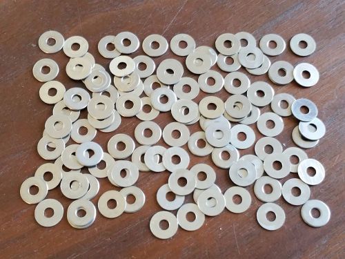 #2 x 1/4&#034; flat washers stainless steel qty 100 pcs for sale