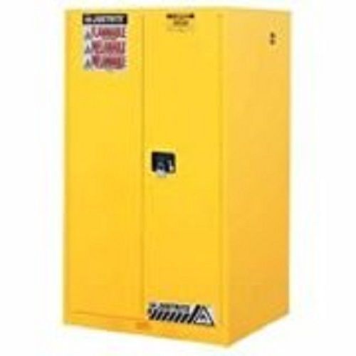 New justrite 45 gallon safety self- closing cabinet for flammables  894520 yel for sale