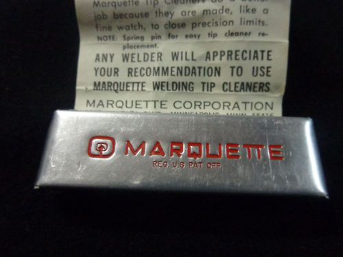 MARQUETTE Welding Tip Cleaners Aluminum Case  New w/Instructions