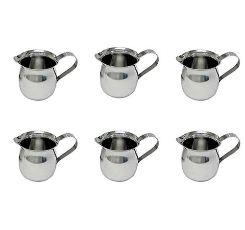 6  espresso pitchers - 3 oz bell creamer s/s free shipping for sale