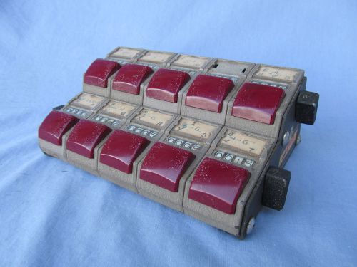Vintage veeder root vr vary tally 10 button totalizer 4 digit counter usa for sale