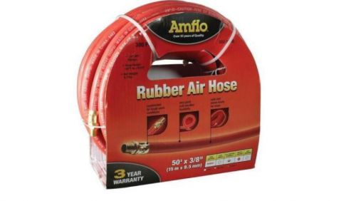 Amflo 3/8 inx50 ft. ideal coils easily tough work conditions Red Rubber Air Hose