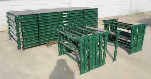 Ashland conveyor rollers, 100 ft, 15 stand supports, roller centers 3&#034;, for sale