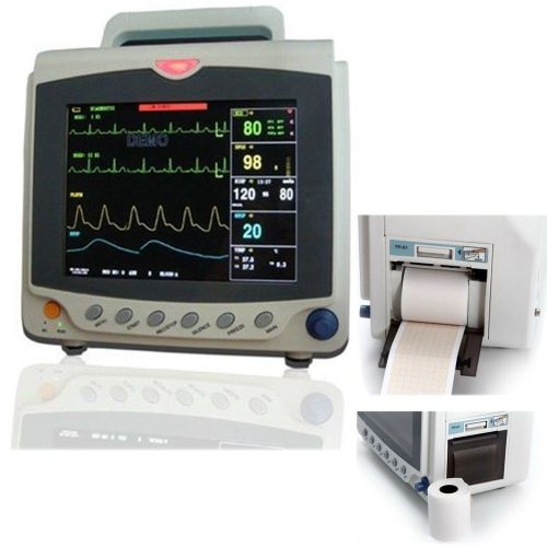 Emergency 4-Parameter ICU CCU Vital Sign Patient Monitor NIBP + Thermal printer