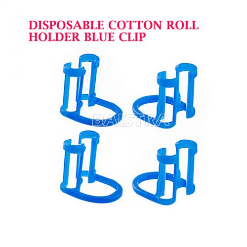 100PC Dental Disposable Cotton Roll Holder Blue Clip For Dental Clinic