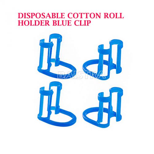 100PC Dental Disposable Cotton Roll Holder Blue Clip For Dental Clinic