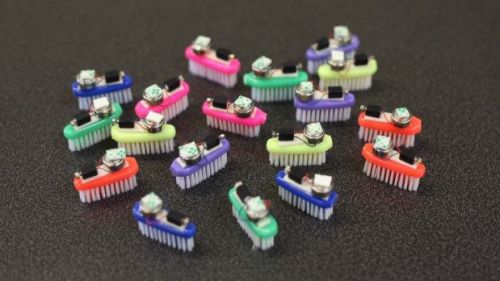100x BRISTLEBOT Kit - Build a DIY ROBOT w/ Vibrating Pager Motor &amp; Toothbrush