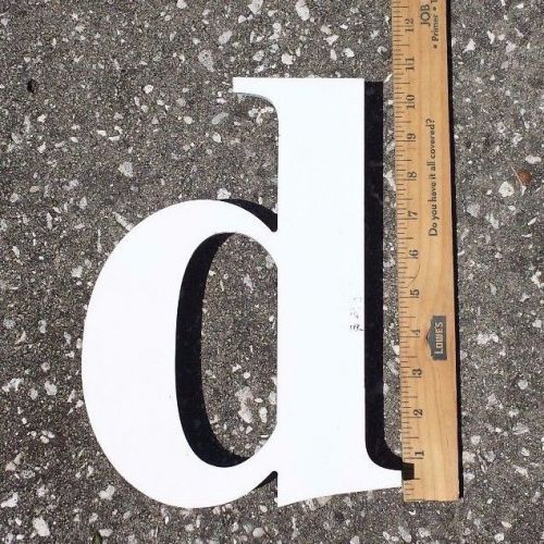 Solid Aluminum Metal Sign Letter Lowercase &#034;d&#034; Architectural Salvage Decor Craft