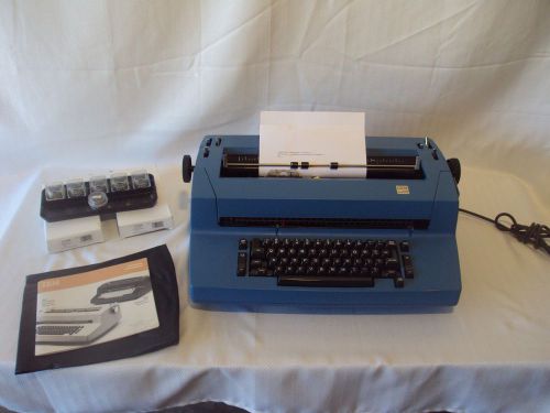 Vintage BLUE IBM Selectric II Correcting Typewriter Accessories - Works Great!