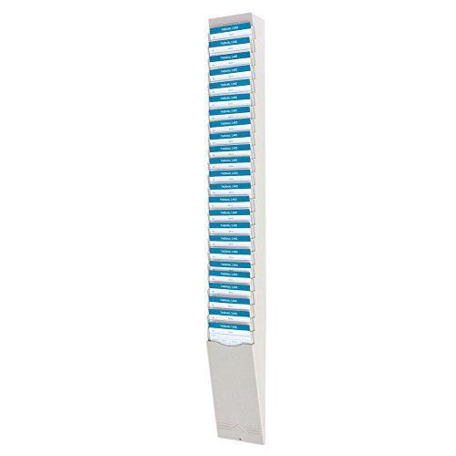 Flexzion Time Card Rack 25 Pocket Slots Expandable Wall Mounted Holder with Time