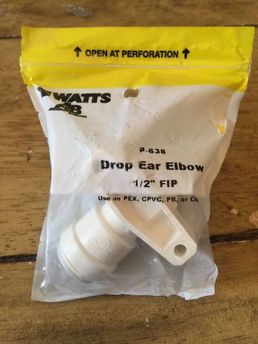 Watts p-638 quick connect drop ear elbow, 1/2-inch cts x 1/2-inch fpt, new, free for sale