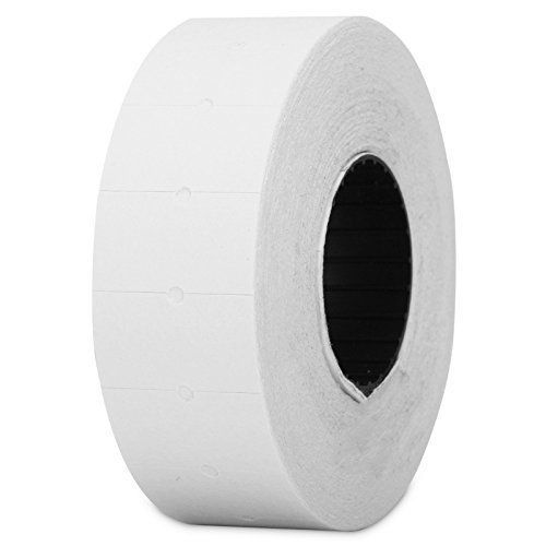Metronic International 10 Rolls 10000 Pieces of White Price Label Paper for
