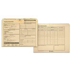Employee Record Folder, Straight Tab, Letter Size, Manila, 20/Pack 69998 69998