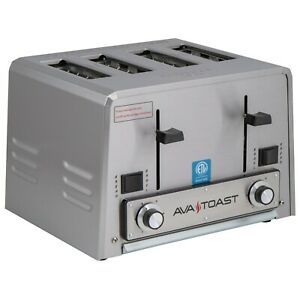 Avatoast Heavy-Duty Switchable Bread and Bagel 4-Slice Commercial Toaster - 240V