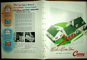 1950 PHILIP CAREY Products ASBESTOS Roofing,CERAMO Siding Bath Fixtures Catalog