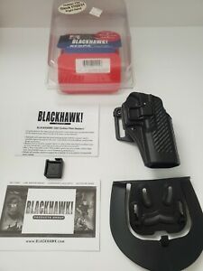 Blackhawk Carbon Fiber CQC Serpa Right Hand Holster w/ Paddle For Glock 17 22 31