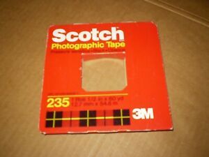3M Scotch 235 Photographic Tape Pressure Sensitive Black Opaque 60yd Made in USA