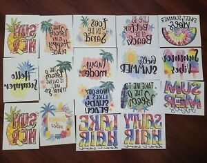 17 Ready To Press Sublimation Prints summer beach sunshine mixed lot