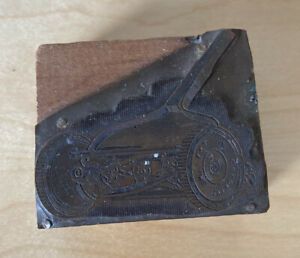 Vintage Letterpress Farmer Cultivator Soil printers block