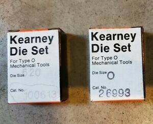2 KEARNEY COMPRESSION DIE SETS, TYPE O, SIZE 620 PN# 100613, &amp; 26993 NEW IN BOX