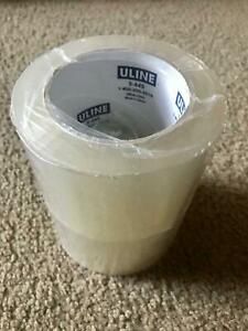 2 New ROLLS ULINE S-445 3&#034; X 110yds 2mm Thickness PACKING TAPE
