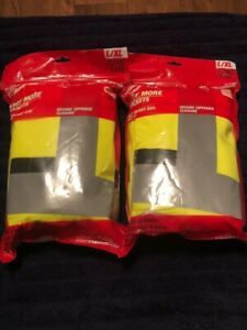 2X Milwaukee High Visibility Yellow Safety Vest - L/Xl Class 2 10 Pockets 2 Pack