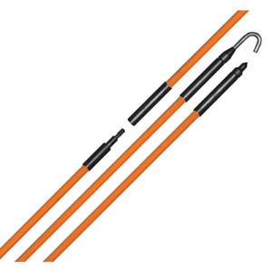 Eagle Tool US Fish Rod Kit Electrical Cable Pulling Fiberglass 1/4 Inch x 16 Ft