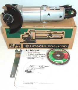 New Hitachi 4&#034; Angle Disc Grinder 12,000RPM 110V w/ Wrench and Disc NIB PDA100D
