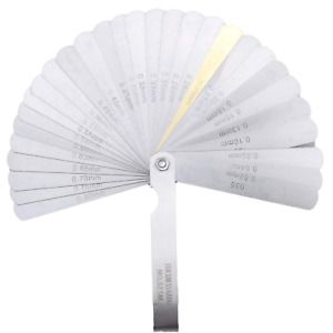 Stainless Steel Feeler Gauge Offset Feeler Gauges With 32 Blades, 0.04-0.88 Mm S