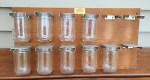 Vintage Vis-A-Part Wall Mounted Parts bin Hardware Storage Jars Akrit Industries