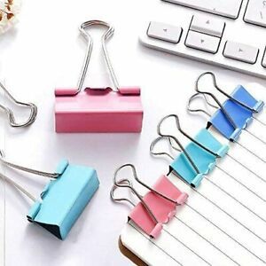 120Pcs Binder Clips - Paper Clamps Assorted Sizes, Paper Binder Clips,Metal Fold