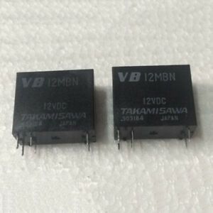 10Pcs TAKAMISAWA VB 12MBN 12VDC Power Relay 6Pin New