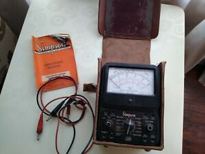 Vintage Simpson 260 Series 3 - VOLT OHM MILLIAMMETER w Case, Test Leads &amp; Manual