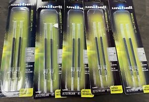 Lot 5x Uni-Ball Smudge Free Super Ink - Total of 10 ballpoint pen refills