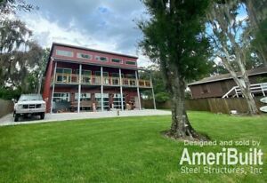 Steel Home, Contemp. Shell Kit , 2 floors Single Slope Roof. 24x50 2400 sq ft