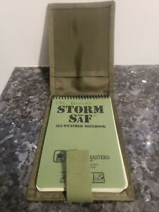 Storm SAF Military Olive Drab All Weather Waterproof Notebook. Notes from 1991