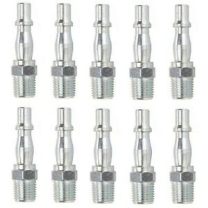 10pcs Air Line Hose Fittings Euro Male End Connector 1/4 BSP For Airflow Vertex