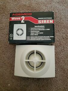 NIB Ademco Wave 2 Indoor Electronic Siren 12 VDC 106db (Honeywell).