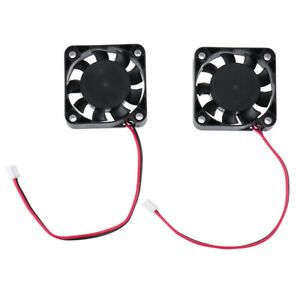 2pcs 12V Mini Cooling Computer Fan - Small 40mm x 10mm DC Brushless 2-pin O Hj