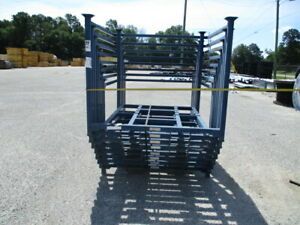 Steel Pallet Stacking Frames | Blue and Orange | Unicor | USED