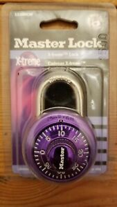 MASTER LOCK X-TREME Dial Combination Padlock, PURPLE 1530DCM NEW