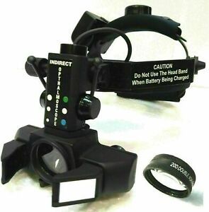 Indirect Ophthalmoscope Rechargeable Wireless with 28D LENS and Carry Case