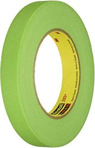 3M 233+ Masking Tape, 0.25&#034; width x 55M length 1 roll